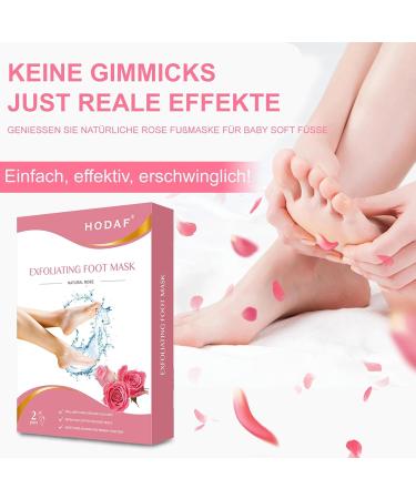 Buy SDSM Foot Mask for Hard Skin - 2 Pairs of Peeling Socks for Dead Skin & Cracked Heels - Plant-Based Moisturizing Formula for Baby Soft Feet (Rose) - International Shipping Available - Buy Online on SooperMarket.com