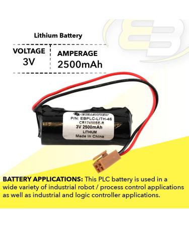 3V PLC Computer Backup Battery - Replace LIT5110 CR17450E-R CNC Series Compatible | Shop Internationally - Buy Online on SooperMarket.com