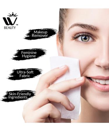 WBM Care Flushable Wipes for Women - Deep Clean Makeup Remover & Hydrating Face Wipes Fragrance-Free 25 Sheets - Perfect for International Shipping - Buy Online on SooperMarket.com