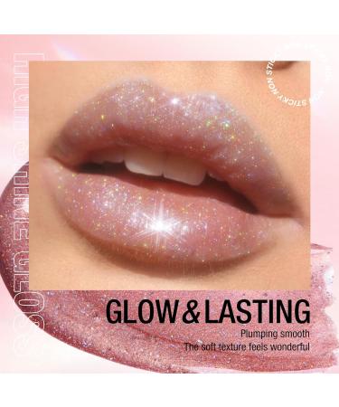 LANGMANNI 10 Colors High Shine Lipgloss Set - Diamond Gliter Shimmer Liquid Lipstick Kit for Girls - Buy Online on SooperMarket.com