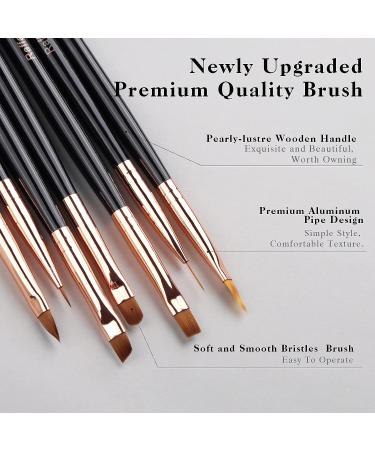 Nail Art Brushes Set Raffaello 7Pcs - Professional Nail Tips Design Tools with Poly Extension Gel, Acrylic Brushes, Painting Drawing Pen Kit for Salon & Home Use - Buy Online on SooperMarket.com