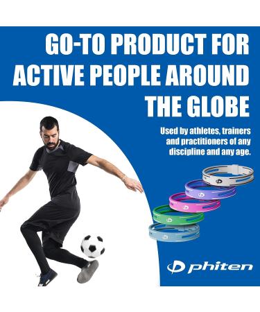 Phiten S-PRO Titanium Bracelet 7.5 Blue | Enhanced Performance & Style - Buy Online on SooperMarket.com