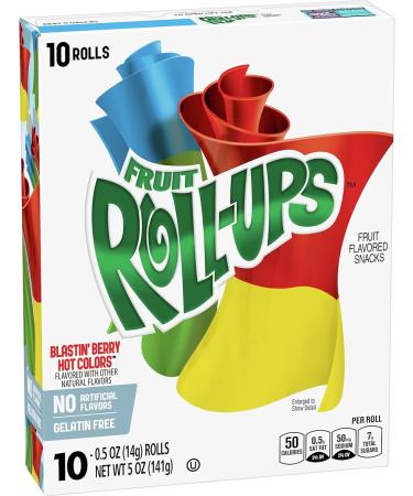Fruit Roll-Ups Blastin Berry 141g 10 rolls Pack - Buy Online on SooperMarket.com