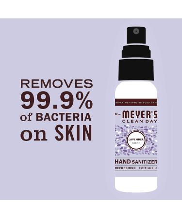 Mrs. Meyer's Antibacterial Hand Sanitizer Spray - Travel Size - Lavender - 2 oz | Removes 99.9% of Bacteria - Buy Online on SooperMarket.com