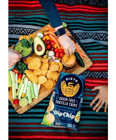 Siete Grain-Free Tortilla Chips 5oz (Pack of 3) - Gluten-Free, Whole30, Paleo, Vegan, Non-GMO - Salted Dip Chips - Buy Online on SooperMarket.com