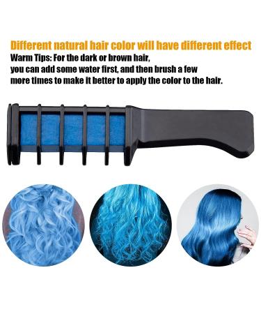 Washable Hair Chalk Comb - 10 Colors Professional Hair Color Dyeing Tool for Party Cosplay - Perfect DIY Gift for Girls Ages 5-11 - Buy Online on SooperMarket.com