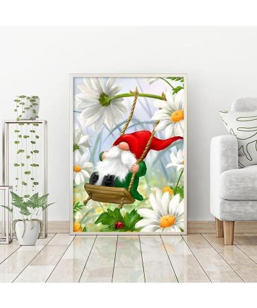 2Pack Full Drill Gnomes Kissing Flowers Diamond Painting Kits for Adults - DIY 5D Garden Diamond Art with Sunflowers & Butterfly - 12X16Inch - Buy Online on SooperMarket.com