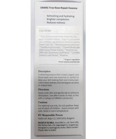 True Rose Repair Essence - Cosmos Natural Certified | Deep Healing Moisturizer with 50.7% Rosa Damascena & Rose Essential Oil | Soothes Redness | 1.69 Oz - Buy Online on SooperMarket.com