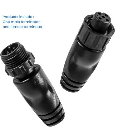 NMEA 2000 Male Female Terminators for Lowrance, Simrad, B&G, Navico, Garmin Networks - M12 5 Pin IP67F Waterproof - Buy Online on SooperMarket.com