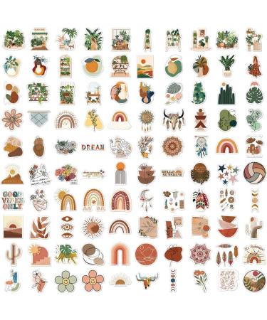 Anerza 200 PCS Boho Vinyl Waterproof Stickers - Cute Aesthetic Plant Sticker Packs for Water Bottles, Laptop, Journal - Small Business and Scrapbook Supplies for Adults and Teens - Buy Online on SooperMarket.com