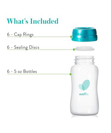 Evenflo Advanced Breast Milk Collection Bottles 5oz - 6 Pack - Buy Online on SooperMarket.com