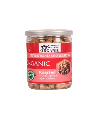 Blessfull Healing Organic Natural Vegan Cajun Roasted Whole Cashew Nuts Crunchy Kaju 300 Gram