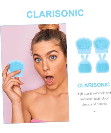 minkissy 20 Pcs Rabbit Ears Facial Brush Face Cleansing Brush Body Massager Lady Facial Cleaning Brush Face Wash Portable Massager Face Massage Brush The Face Pore brush Silica Gel Miss Light Bluex5pcs 7.5x7.5cmx5pcs - Buy Online on SooperMarket.com