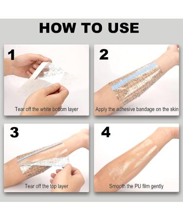 Serfeymi Tattoo Aftercare Waterproof Bandage | Tattoo Cover Up Tape | Transparent Film Dressing | Second Skin Bandage | 2 Rolls - Buy Online on SooperMarket.com