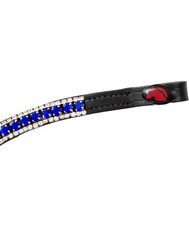 Shop Wodenhringriemen Horse Glitter Headband | Curved Leather Diamond Stirrup Straps for Warmblood Thoroughbred & Pony (COB Black/Blue) - International Shipping Available - Buy Online on SooperMarket.com