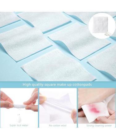 1200Pcs cotton pad eye care makeup remover wet compress nail polish remover diy lotion mask moisturizing and other basic hypoallergenic square cotton pad  - Buy Online on SooperMarket.com