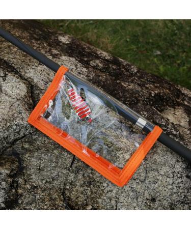 Fishing Lure Wraps 4 Pack - Clear PVC Bait Hook Covers for Safe Fishing - Medium Orange - Buy Online on SooperMarket.com