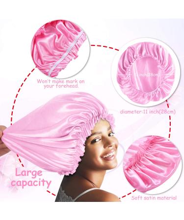 4PCS Silk Bonnet Set for Black Women - Satin Bonnets for Sleeping, Silk Sleep Cap for Curly Hair - Buy Online on SooperMarket.com