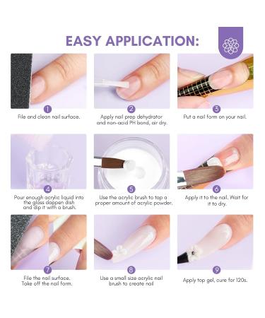 Buy Saviland EMA Monomer Acrylic Nail Liquid 8oz - Low Odor Includes Brush Size 12 Nail Forms & More | Perfect for Beginners DIY Nail Extensions - Buy Online on SooperMarket.com