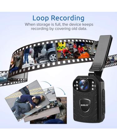 BOBLOV KJ21 Body Camera | 1296P | Memory Expand up to 128G | 8-10Hours Recording | Lightweight & Easy to Use | Clear Night Vision | Police Body Camera - Buy Online on SooperMarket.com