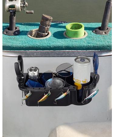 kemimoto Boat Caddy Organizer - Marine Cup Holder for Bass Boat, Kayak, Pontoon & Jon Boat - Fishing Cabin Storage - Universal Fit - 1 pc Black - Buy Online on SooperMarket.com