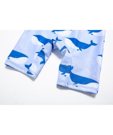 Bonverano Baby Boy All-in-One Sunsuit 18-24 Months with Cap | UPF 50+ Sun Protection Swimsuit for Swimming | Whales - Buy Online on SooperMarket.com