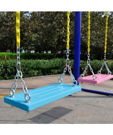 Ymeibe Swing Chains (2) Fully Coated with 4 Free Quick Links - Anti-Rust Iron Chains for Swing Set - Playground Kids Swing Seat Accessories - 660 Lb Capacity - Yellow - Buy Online on SooperMarket.com