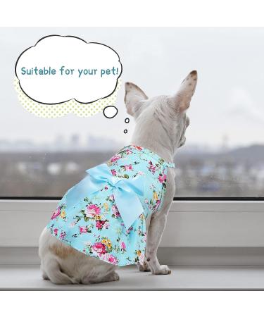 Pet Bowknot Princess Dress - Floral Vest Skirt for Small Dog Cat - Rosette Sundress - Summer Apparel (L 7-9lbs) - Buy Online on SooperMarket.com
