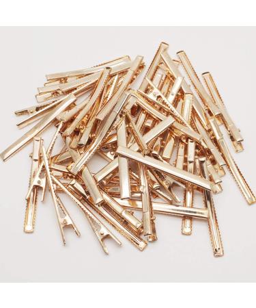 Qearl 2.36 Inch Alligator Hair Clips - 50 Pieces Gold Clips for DIY Bows - Salon & Baby Girls Accessories - Buy Online on SooperMarket.com