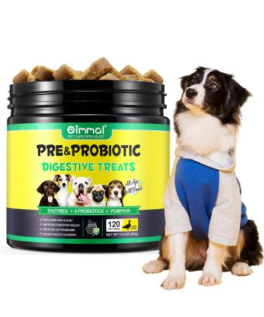 Digestive Probiotic Soft Chews for Dogs Canine Dietary Supplements and Immunity Support Chewable Vitamin Treats for Dogs- Duck Flavour 120 Tablets