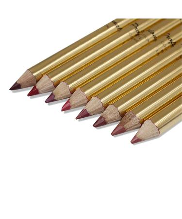 DELISOUL 8-Piece Matte Lip Liner Pencil Set - Waterproof & Long-Lasting with Sharpener - Buy Online on SooperMarket.com