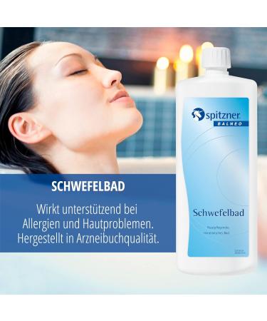 Buy Spitzner Sulfur Bath 1000 ml - Dermatologically Tested Mineral Bath for Sensitive Skin - Regenerating Formula Made in Drug Quality - Buy Online on SooperMarket.com