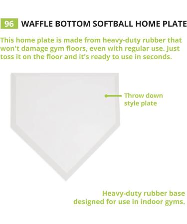 Champion Sports 96 Heavy-Duty Rubber Home Plate - White | Buy Now - Buy Online on SooperMarket.com