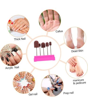 Anneome 1 Set Nail Sand Ring Cap Nail Cuticle Drill Bit Nail File Bits Portable Drill Kit U as Acrilicas Nail Salon Accessory Nail Drill Bits Pro Tools Foot Head Box 8x6cm Rosy - Buy Online on SooperMarket.com