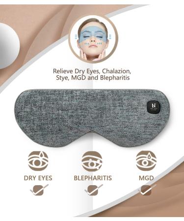 Aroma Season Cordless Heated Eye Mask - Washable & Portable Electric Warm Compress for Dry Eyes, Stye, Blepharitis - Gray - Buy Online on SooperMarket.com