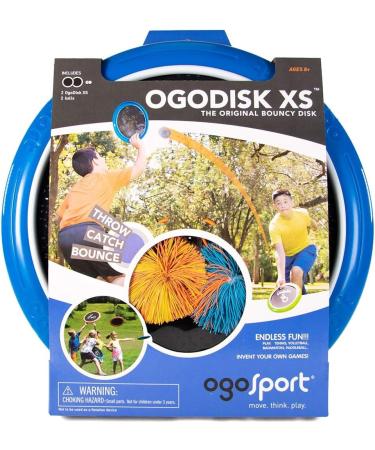 OgoDisk XS Disc Set with 2 OgoSoft Balls - Bouncy Outdoor Toy Game for Kids & Adults - Blue/Green - Buy Online on SooperMarket.com
