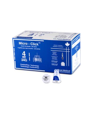 4mm 34G Micro-Click Diabetic Pen Needles 100 pen needles Insulin Pen Needles ozempic needles