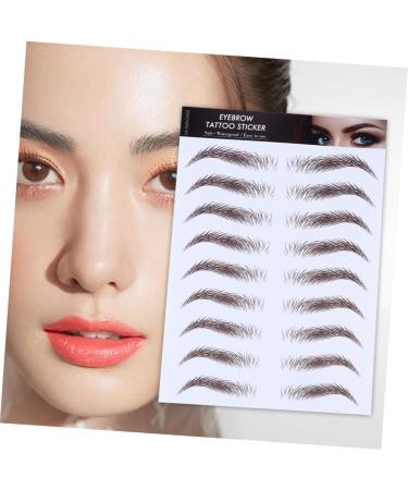 NOLITOY 4pcs Imitation Stimulation Sticker Like Shaping Female Stickers D Eyebrow Hair-like Girl Makeup 21x15cm Brown - Buy Online on SooperMarket.com