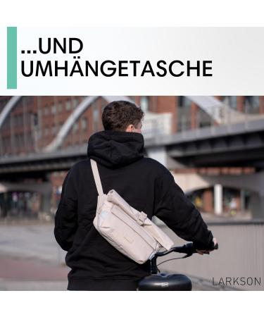 Buy Larkson Handlebar Pocket Bike Beige - 2-in-1 Bicycle & Shoulder Bag - Water-Repellent Bike Packing Bag with Reflection - International Shipping Available - Buy Online on SooperMarket.com