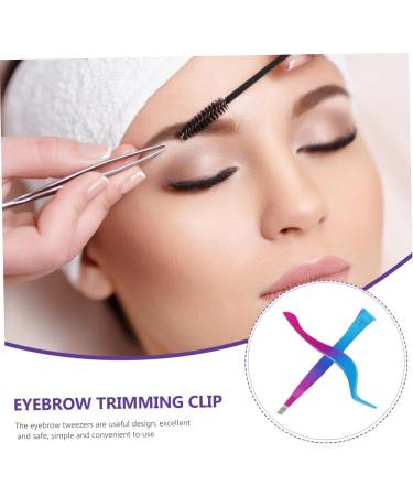 WOFASHPURET 1 Set Set Blue Pink Love Fake Eyelashes Eyelash Curler Tweezers Eyebrow Tweezers for Adult Precision Tweezer Cosmetic Eyebrow Brush Tool Trimming Eyebrow Tweezers - Buy Online on SooperMarket.com