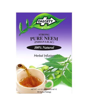 Dalgety Pure Neem Herbal Infusion 72g Cartons 100% Natural Caffeine Free Tea Delicious and Packed with Unique Health Benefits (18 Count (Pack of 6))