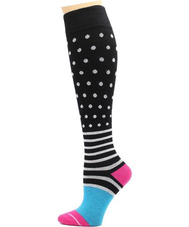 Dr. Motion Compression Socks for Men & Women - Best Graduated Athletic Fit for Walking, Hiking, Running, Nurses - 5 Pairs Women Multi #6 - Buy Online on SooperMarket.com