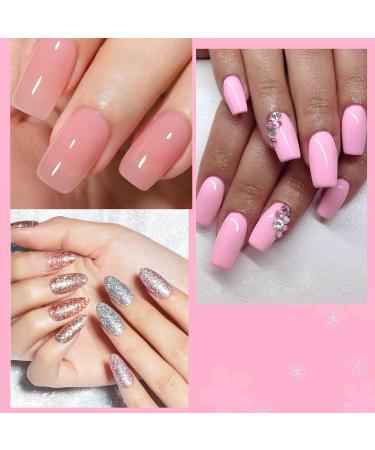 Nail Polish Set - Nude Color Nail Polishes - Quick Dry Nail Polish - Long Lasting Jelly Pink Glitter 6 Colors Nail Varnish - Natural Look Long Lasting Nail Varnish Gift Set DIY Manicure Home nude pink - Buy Online on SooperMarket.com