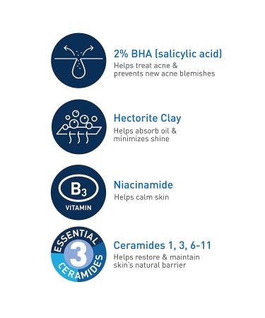 CeraVe Acne Treatment Face Wash | 2% Salicylic Acid Cleanser for Oily Skin | Blackhead Remover | Fragrance Free | 8oz - Buy Online on SooperMarket.com