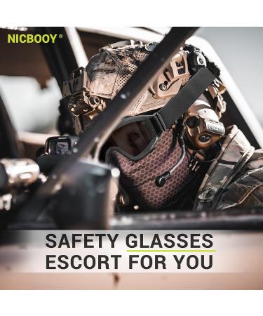 NICBOOY Airsoft Tactical Goggles | Interchangeable Lenses & Military Sunglasses - Buy Online on SooperMarket.com