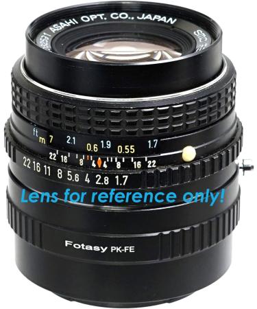 Fotasy PK Lens to E Mount Adapter - Compatible with Sony Alpha Series Cameras - Buy Online on SooperMarket.com