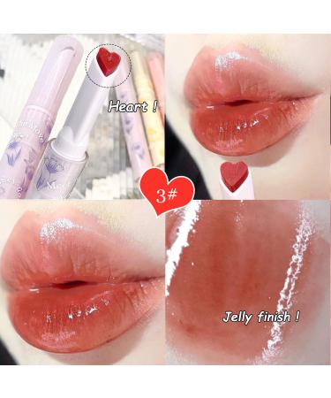 ZARICS Heart Jelly Lipstick - Hydrating & Long-Lasting Tinted Lip Balm | Moisturizing Gloss in Iced Persimmon - International Shipping Available - Buy Online on SooperMarket.com