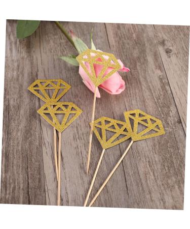 ibasenice Wedding D cor 300 Pcs Diamond Cake Topper Happy Birthday Topper Cake Picks Gold Diamond Topper Capacillos Para Cupcake Decor Cupcakes Diamond Cupcake Topper Paper Cup Wedding - Buy Online on SooperMarket.com