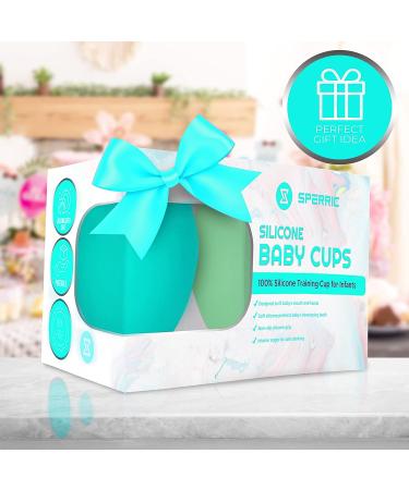 Silicone Baby Sippy Cup for First Stage Training | Feeding Specialist Designed | 3 Months+ | 3 OZ | Blue - Buy Online on SooperMarket.com