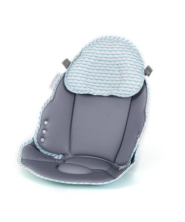 Summer Pure Support In-Sink Bather - Compression-Molded Foam Baby Bath Cushion for Newborns - Adjustable and Anti-Slip Grips - Teal Waves - Buy Online on SooperMarket.com